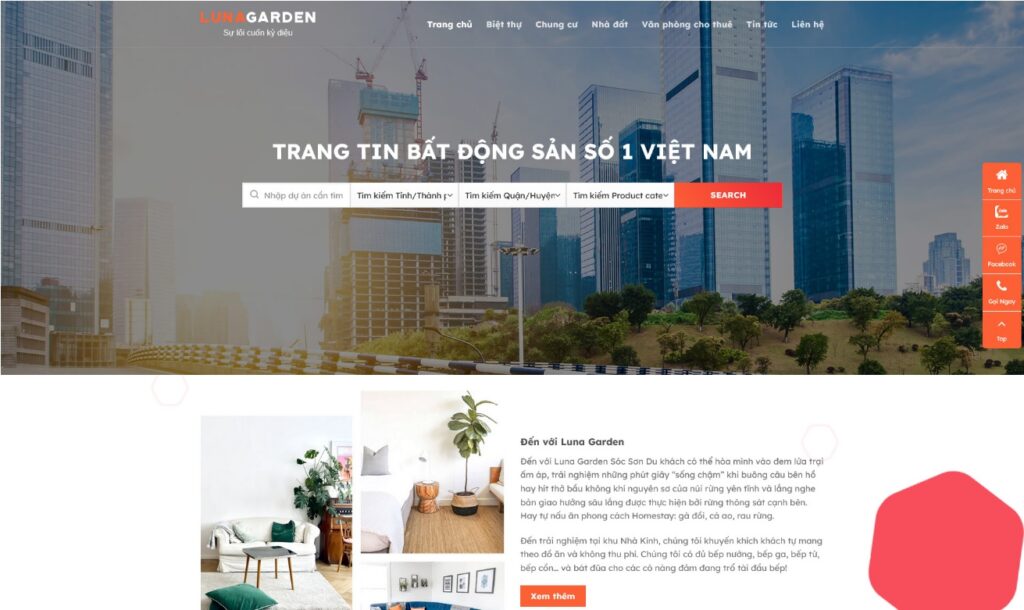 Mẫu web Bất động sản 02